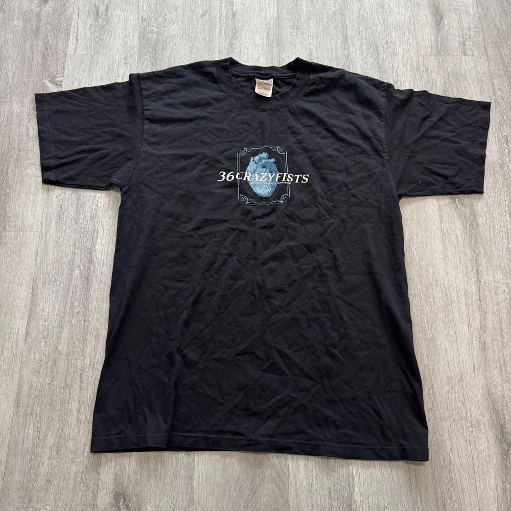 36 Crazyfists A Snow Capped Romance Band T-Shirt Black Large Y2K Metalcore